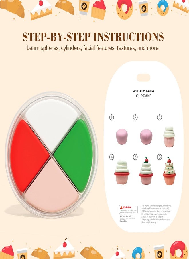 CyAJM Cake Themed Air Dry Clay Kit for Kids - 12 Boxes Ultra Light Model Magic Clay, Soft DIY Modeling Clay with Sculpting Tools & Tutorials, Arts and Crafts Gift for Girls and Boys - Image 5
